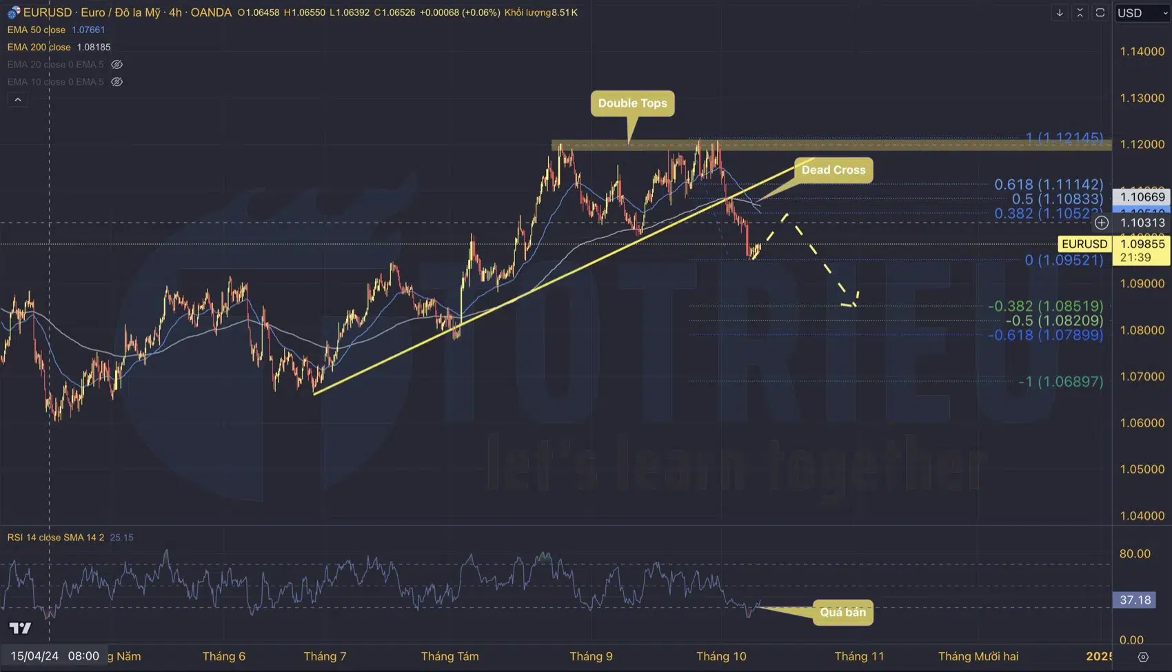 Dự báo xu hướng tỷ giá EUR/USD Index tuần 41/2024