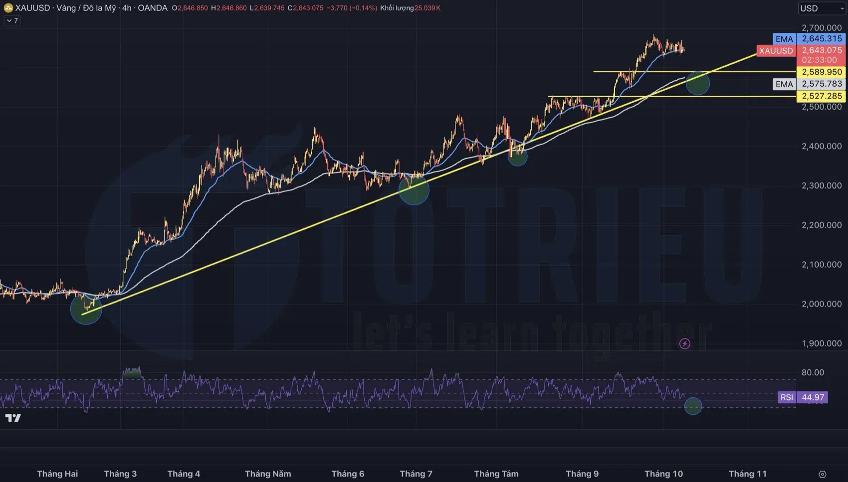 Xu hướng Gold - XAU/USD tuần 41-2024