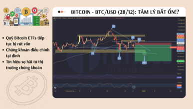 Bitcoin - BTC/USD (28/12): Chứng khoán giảm, tâm lý yếu đi!?